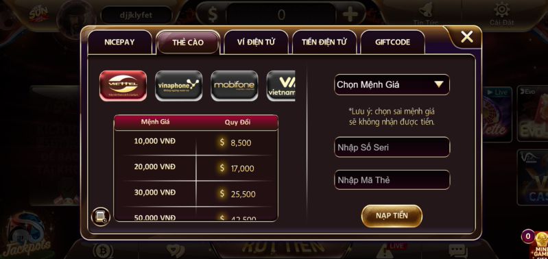 Giao dịch nạp rút nhanh chóng