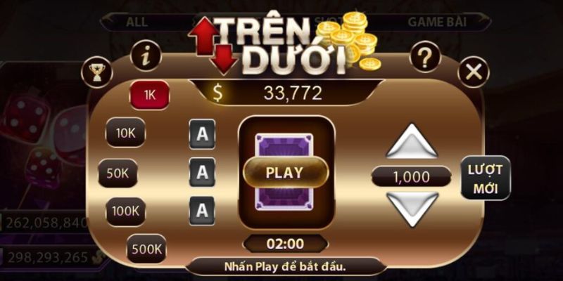 Trên Dưới Sunwin là một mini game đổi thưởng dựa trên các lá bài tây