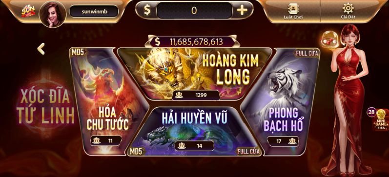 Xóc Đĩa Tứ Linh